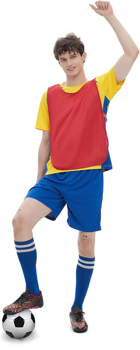Scrimmage TopTie Training Vests Soccer Bibs Sports Pinnies for Adult/Young