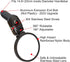 Hafny Bar End Bike Mirror - Stainless Steel Lens Adjustable Rearview Cycle Mirror, Black