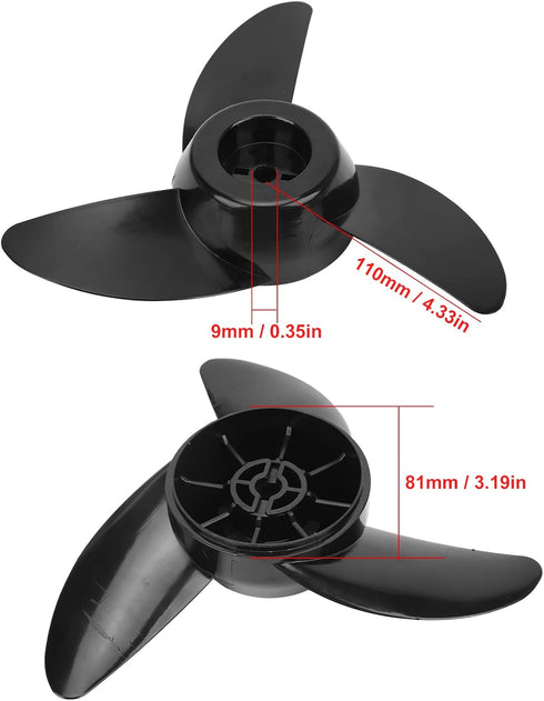 3 28lb 36lb 46lb 12V 24V Trolling Motor Propeller Replacement, Blade Prop Outboard Propeller for Trolling Motors