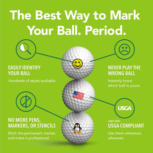 Golfdotz - USGA Rule Conforming Golf Ball Markers, Golf Ball Stickers for Marking Balls, Tropical Collection (18-32