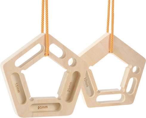 Wenqik 2 Pack Portable Hangboard Rock Climbing Hang Holds Climbing Fingerboard for