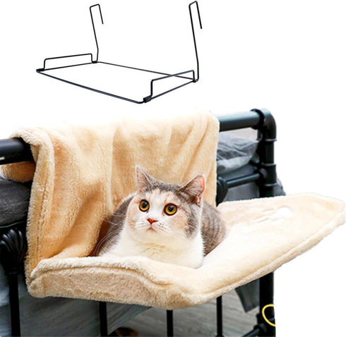 Cat Hammock Bed, Warm and Cozy Plush Nap Mat, Warm Fleece Basket