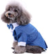 GabeFish Pets Wedding Jackets Suit for Dogs with Bow Tie, Puppy Cat Formal Clothes, Tuxedo Blue X-Large