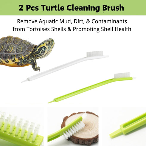 4 Pack Turtle Brush, Cleaning Brush with Suction Cup for Tank, Removes Aquatic Mud Dirt, Promotes Shell Health for