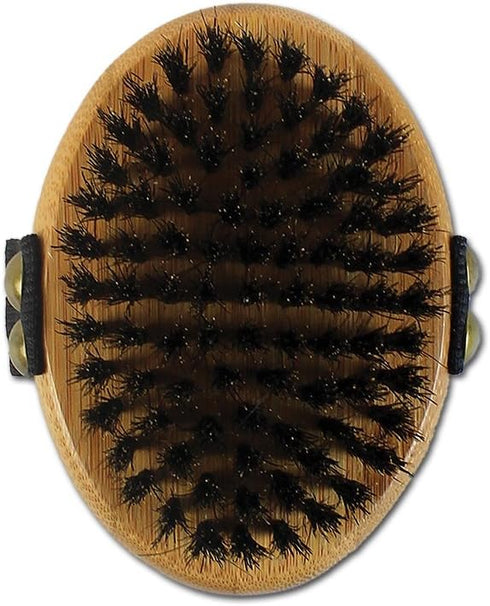 alcott Bamboo Groom Palm Brush with Boar Bristles for Pets