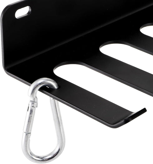 Tebery 9 Hook Home Gym Storage Rack - Wall Mount Fitness Equipment Organizer for Exercise Bands and Barbells