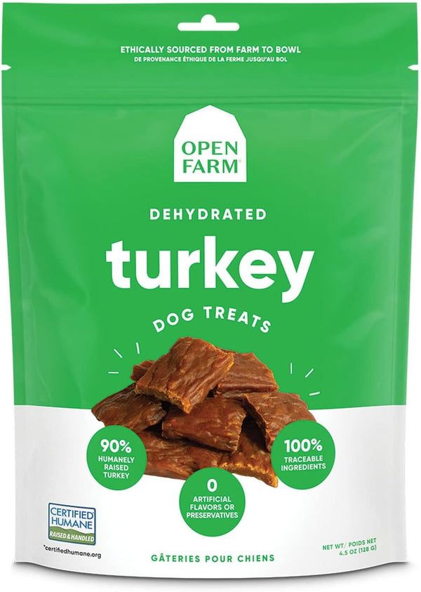 Open Farm Dehydrated Turkey Dog Treats, 4.5 oz