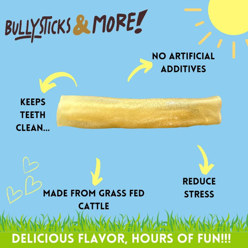 6 Inch 12 Count) BULLYSTICKS & MORE Beef Collagen Rolls for Dogs (Regular Size - -Bones for Dogs - Dog Parents Choice