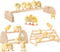 BreezeHug 3 Pcs Chicken Roosting Bar Set Wooden Chick Perch Prevent Rotation Design