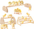 BreezeHug 3 Pcs Chicken Roosting Bar Set Wooden Chick Perch Prevent Rotation Design
