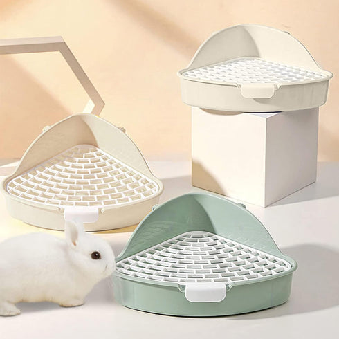 Qsvbeeqj Small Rat Toilet for Triangle Potty Trainer Corner Litter Bedding Box Pet Litter Pan for Hamsters Guinea Pigs