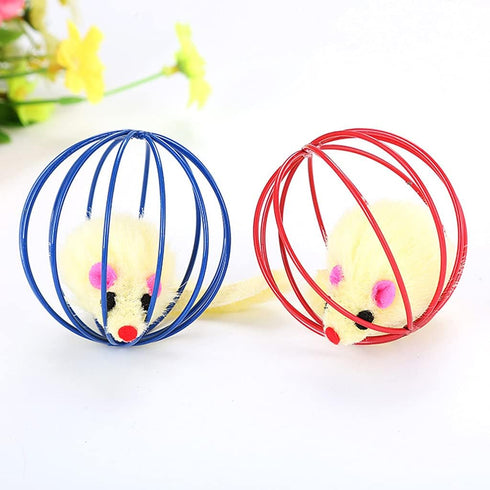caralin Interactive for Cat Plush in Iron Wire Cats Play-Catch Training Toy for Kittens Pet Supplies
