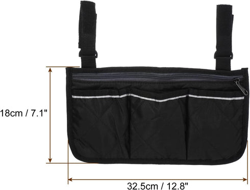 4 PATIKIL Beach Chair Armrest Bag, Waterproof Beach Chair Hanging Storage Pouch Arm Rest Magazine Snack Bag