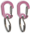 LuckyPet Klippy Pet Tag Quick Clips, Efficient Pet Tag Clips for Collars, Easy Attachment and Removal - Pink, 2 Pack