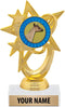 5.5" Gold Dairy Goat Trophies, Custom Astral Star Dairy Goat Trophy Award