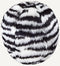 Fluff and Tuff Plush Toy Balls for Dogs, Medium 5.5-Inch (Zebra Ball)