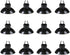 JIH 50 Feet Standard 3/16" Black Flexible Airline Tubing with Connectors for Fish Tank and Hydroponics