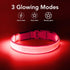 LED Dog Collar Light - USB Rechargeable, Adjustable Size, Heavy Duty Glow Safety Collar for Medium Dogs