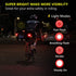 Smart Bike Tail Light: Auto On/Off Rear Bicycle Flashlight, High Lumen Daytime Strobe USB Rechargeable Safety Red LED