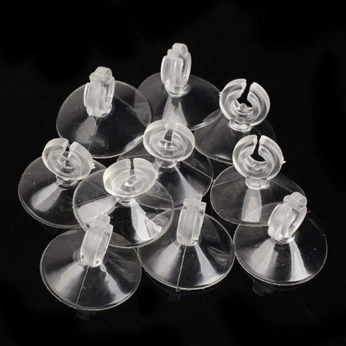 10 Pcs Aquarium Suction Cups, Reusable Clips with Ultra Strong Suction Force for Airline Tubing/Hose (Clear)