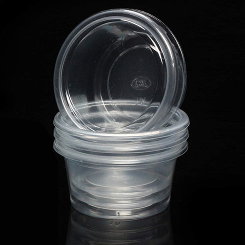Small Gecko Food and Water Cups - Plastic Feeder Cups, 100 Pack Feeding Bowls for Gecko Lizard and Other Small Pets, 1