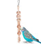SunGrow Parakeet Wooden Chew Toy Hanging Wood Cookies for Pecking Chewing Great for Parrots Macaws African Grays &