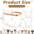 HAOPENGYOU 2 Pack 10Lbs, 2 Airtight Dog Food Storage Container, Holds Pet Cat Food Container Clear Storage Bin