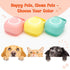 2-in-1 HamInWay Dog Bath Brush, Dog Grooming Brush with Built-in Shampoo Dispenser, Gentle Silicone Bristles for Bath
