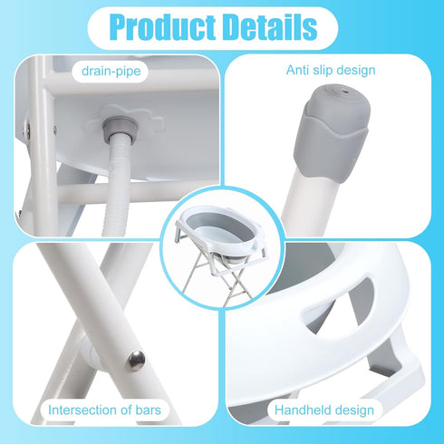 Wufuuoa 2 1 in Dog Bathtub,Dog Washing Station with Stand,Collapsible Elevated Pet Tub for Bathing, Showering