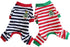 Hdwk&Hped Soft Cotton Dog Pajamas, Striped Solid Pet Jumpsuit for Small Dog Cat Puppy, 3 Styles (Christmas Style 2-Pack)