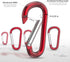 sprookber 3" Aluminum Carabiner D Ring, Caribeener Clips, Spring Snap Hook Set of 10 for Keychain