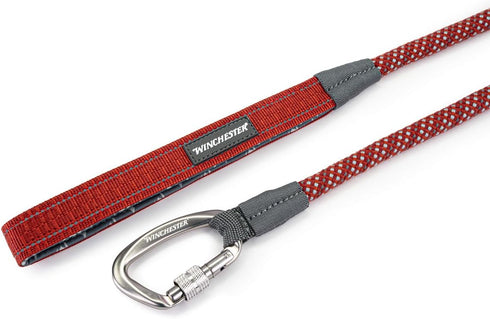Winchester Pet 6 Foot Rope Leash, Heavy Duty Poly Blend, Ketchup Color, for Large Medium Breed Dogs
