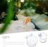 Mipcase 4Pcs Red Worm Feeder Dish with Suction Cup, Floating Fish Tank Feeding Bowl for Shrimp and Fish.