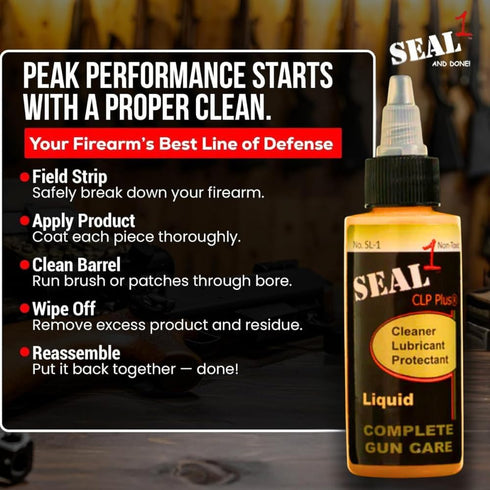 1 SEAL CLP Plus Liquid Bottle I Cleaner Lubricant Protectant I Dissolves Carbon & Fouling I Protective Barrier I Long