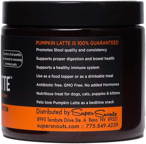 Diggin's Your Dog Super Snouts Pumpkin Latte Digestive Supplement for Dogs and Cats, 5 Ounce, Antibiotic Free