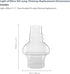 Light of Mine 3" X 7" Oil Lamp Replacement Hooded Chimney - Clear Borosilicate (3" x 7")