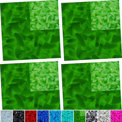 80 pcs Cat Nail Caps with Adhesives and Applicators | Cat Claw Covers (Glow in The Dark Green, S)