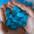 520 PCS Glow in Dark Garden Pebbles, Luminous Rocks for Walkways, Yard, Aquarium Decoration, Solar Glow Stones (Blue)