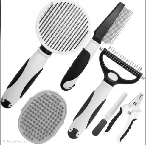 PetRivia Dog Grooming Kit for Dogs at Home, 6-in-1 Pet Grooming Kit with