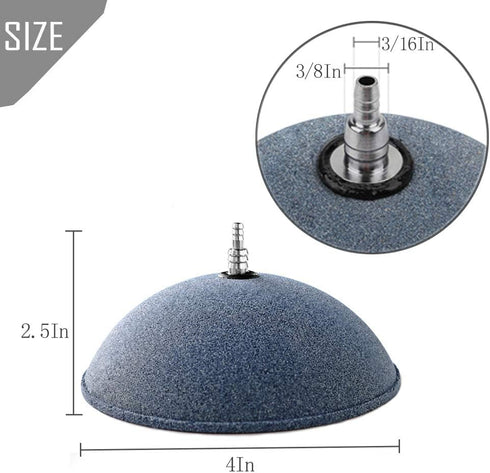 kathson Mineral Air Stone Bubble, 4 Inch Ball Shape Diffuser Airstones for Aquarium (2 Pack)