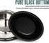 Stainless Steel Slanted Dog Bowl, 2 Pack, Removable Non-Slip Rubber Ring, Stackable Pet Bowls, Medium-2.5Cup
