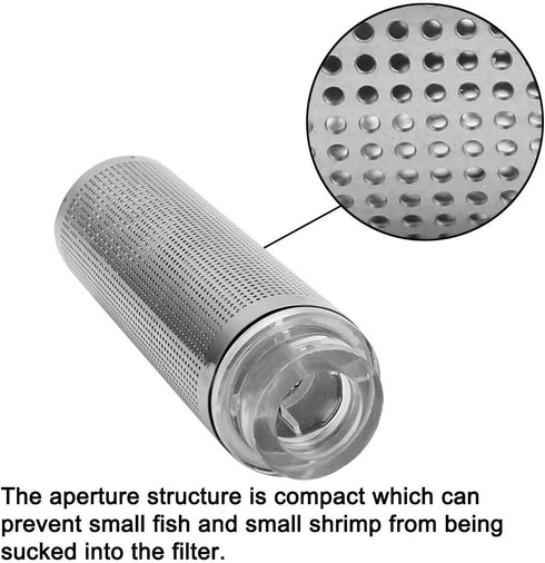 Aquarium Fish/Shrimp Mesh Net Filter Guard, Stainless Steel Pre-filter Cover for Fish Tank Intake