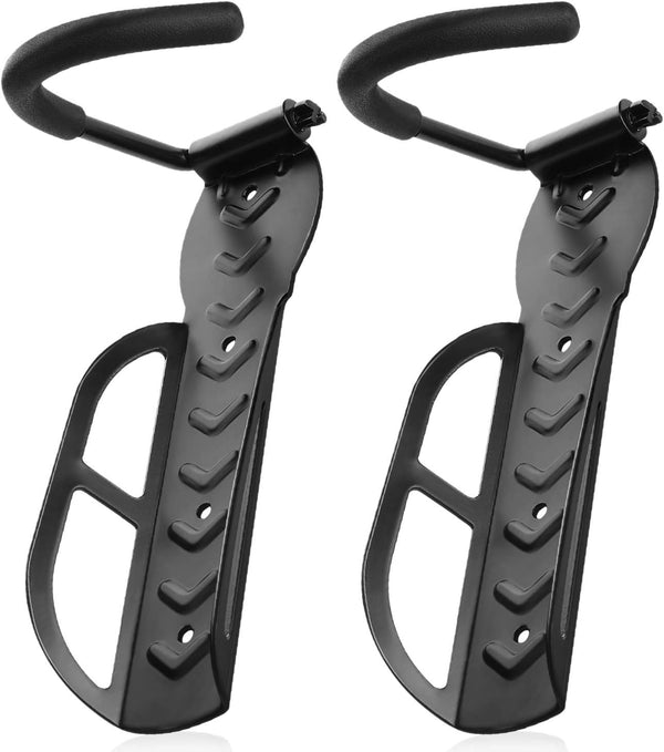 Flexzion Bike Rack Wall Mount 2 Pack - Heavy Duty Bicycle Hanger Storage System for Indoor Use