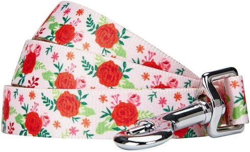 Blueberry Pet Essentials Spring Scent Inspired Garden Floral Dog Leash in Baby Pink, 5 ft x 5/8", Small, Leashes for Dogs