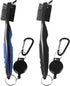 OBTANIM 2 Pack Golf Club Brush Groove Cleaner Tools with Retractable Zip-line Carabiner for Golf Accessories
