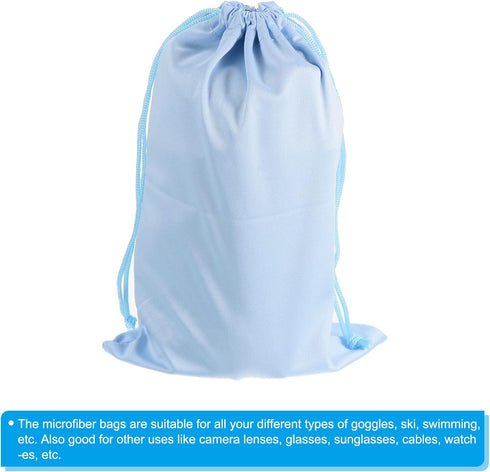 PATIKIL Microfiber Ski Goggle Bag, Soft Snow Goggles Case Cover, Drawstring Pouch