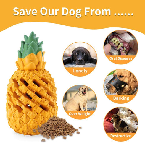 Pineapple Dog Toys for Large Dogs, Indestructible Chew Toys for Small Medium Dogs, Tough Puzzle Toys