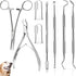 8 Pcs Dog Tartar Remover Tools, Cat Plaque Off Calculus Remover, Stainless Steel Dental Care for Dogs and Cats.