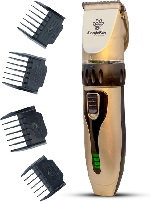 Dog Clippers Grooming Kit, Rechargeable Low Noise Shaver Supplies for Small and Large Dogs and Cats