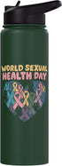 Sexual Health Awareness SteMi Apparel Sexual Health Awareness Sexuality Sex Education Stainless Steel Insulated Water